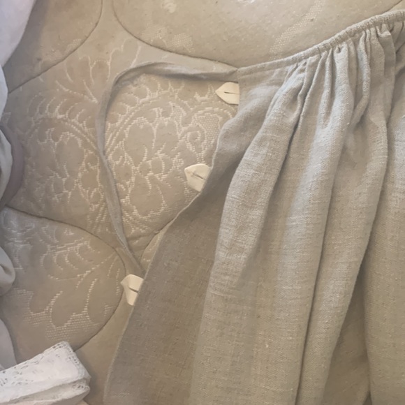 Luxe Provence Marianne Linen Dress-Jamie Beck capsule collection Stone Lg - Picture 8 of 9